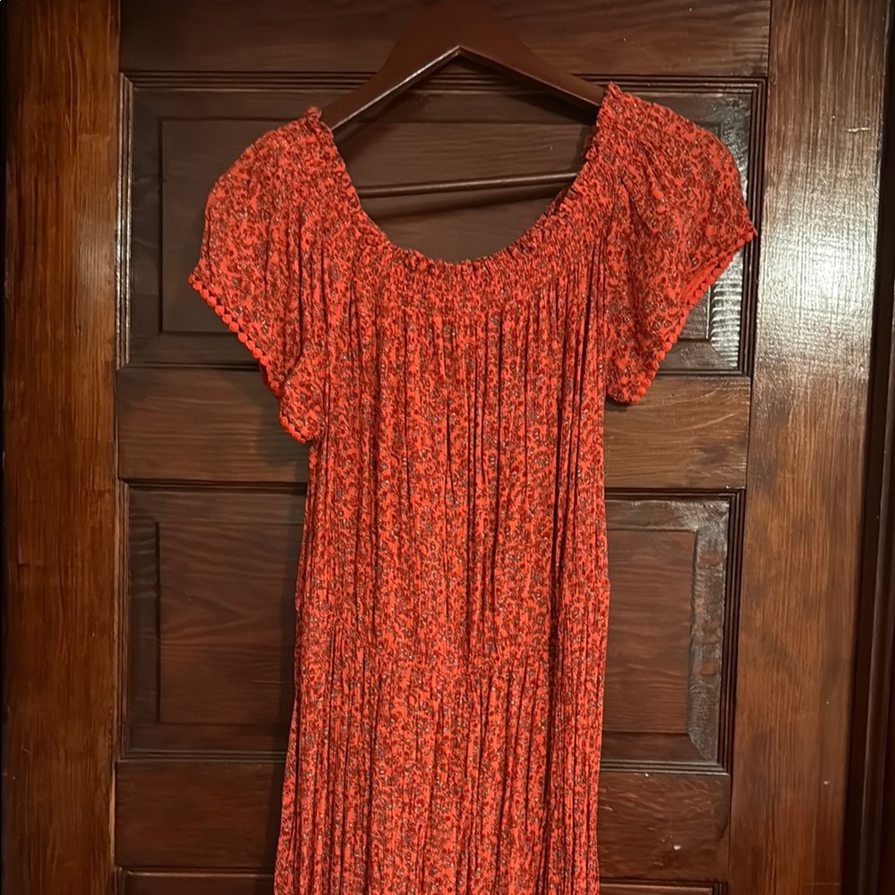 Floral Red Dress Maxi Dress